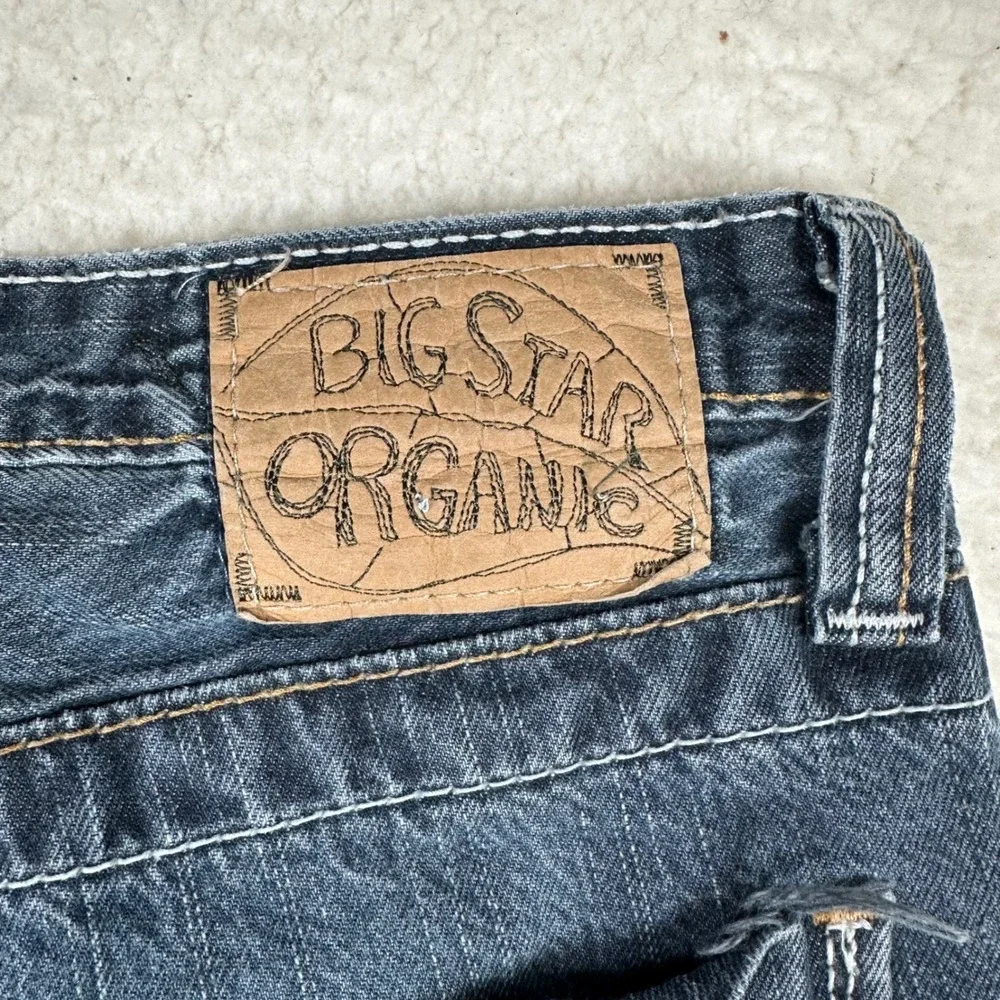 Big Star Pioneer Boot Jeans Mens Organic Denim Bootcut 34x28 Dark Blue Classic
